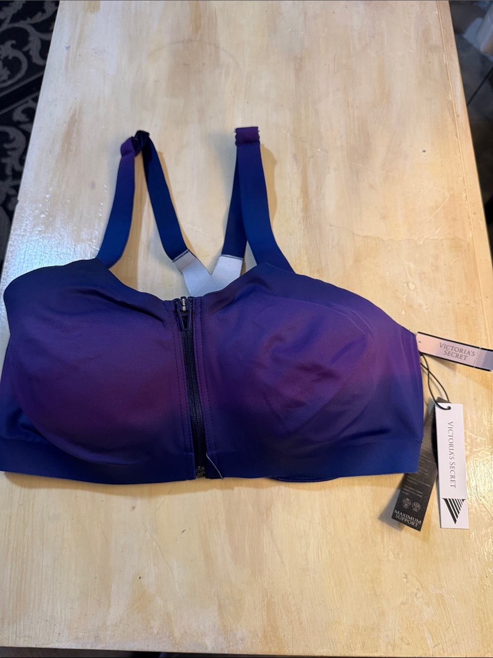 Victoria's Secret Purple Front-Zip Sports Bra